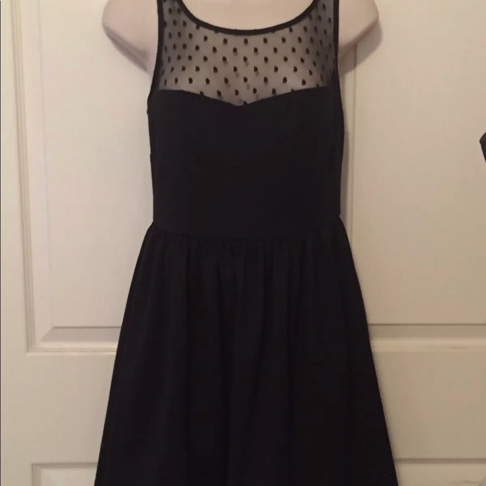 Black lace dress sweetheart neckline NWT